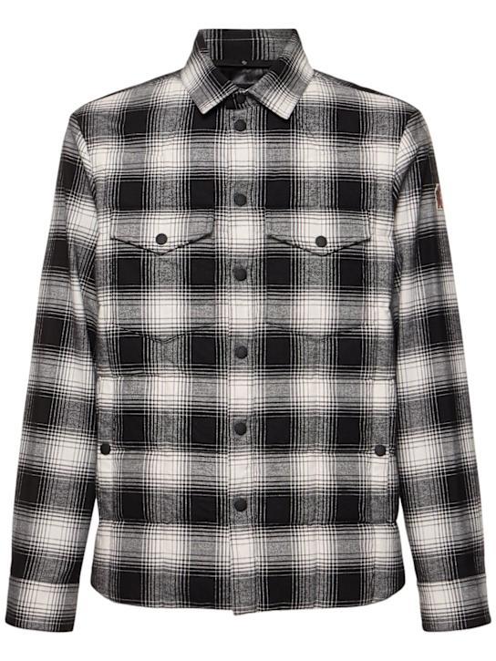 LuisaViaRoma Moncler GrenobleGelt check cotton shirt jacket