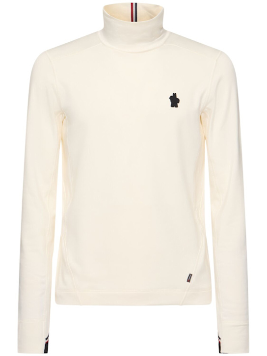 LuisaViaRoma Moncler GrenobleLogo Polartec nylon turtleneck t-shirt