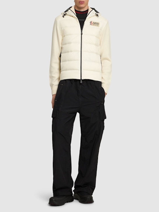LuisaViaRoma Moncler GrenoblePiumino Cardigan In Lana E Nylon Con Zip