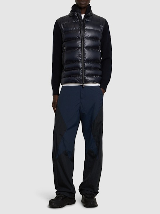 LuisaViaRoma Moncler GrenoblePiumino Cardigan In Lana E Nylon Con Zip
