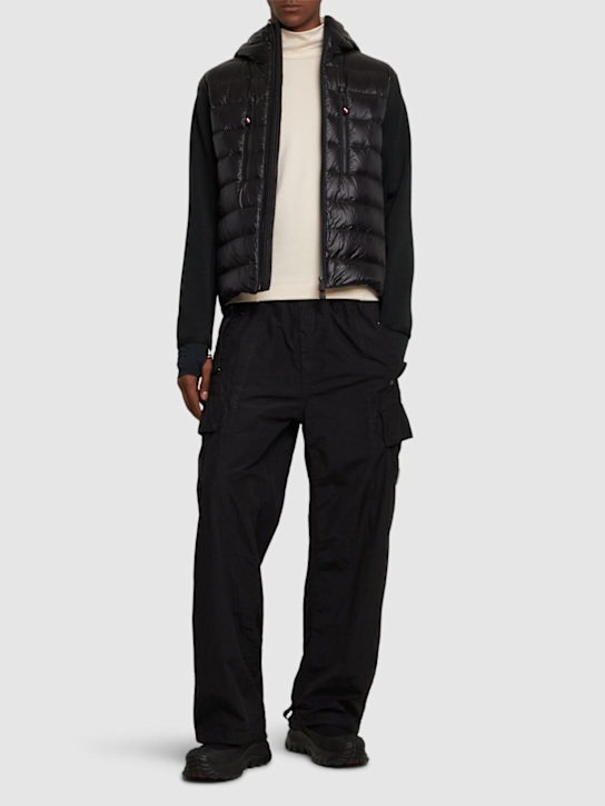 LuisaViaRoma Moncler GrenoblePiumino Cardigan In Nylon E Techno Con Zip