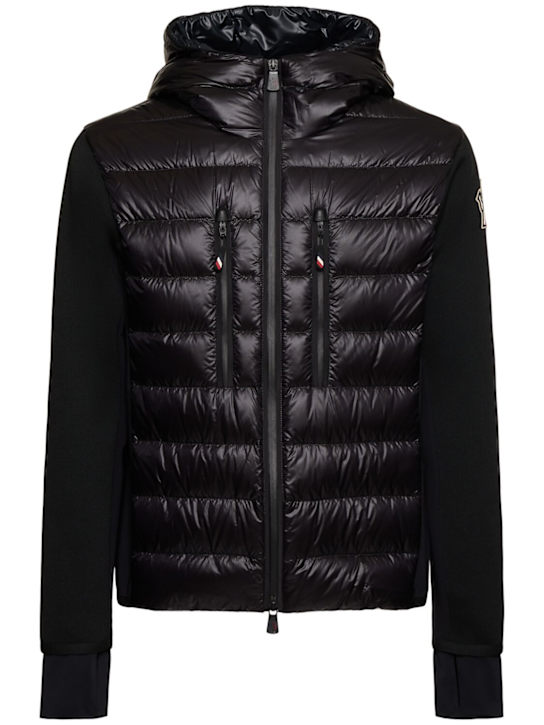 LuisaViaRoma Moncler GrenoblePiumino cardigan in nylon e techno con zip