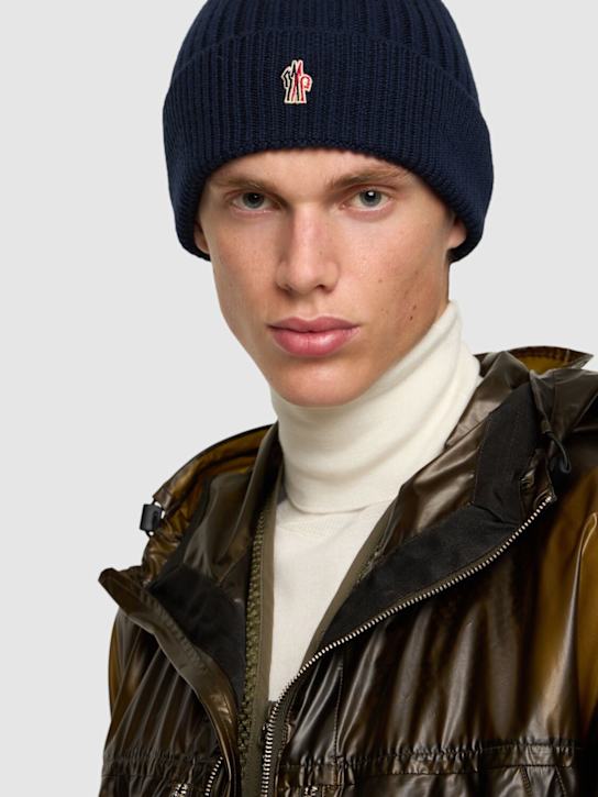 LuisaViaRoma Moncler GrenobleRibbed Knit Virgin Wool Beanie