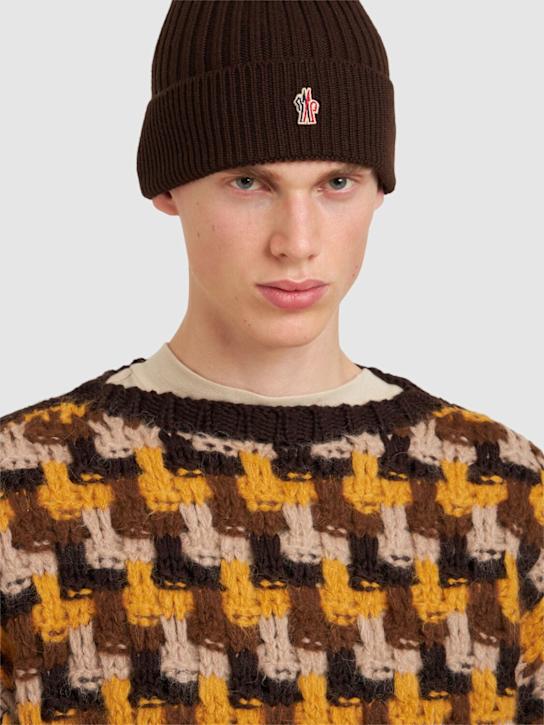 LuisaViaRoma Moncler GrenobleRibbed Knit Virgin Wool Beanie