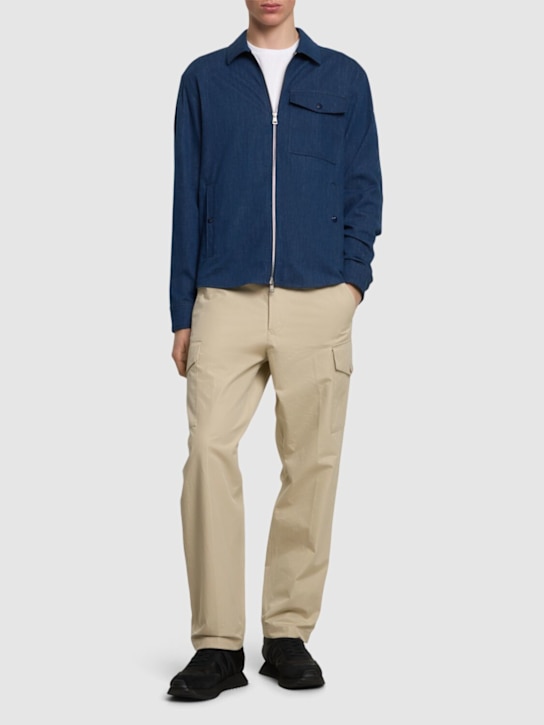 LuisaViaRoma MonclerCamicia In Denim Di Cotone Con Zip