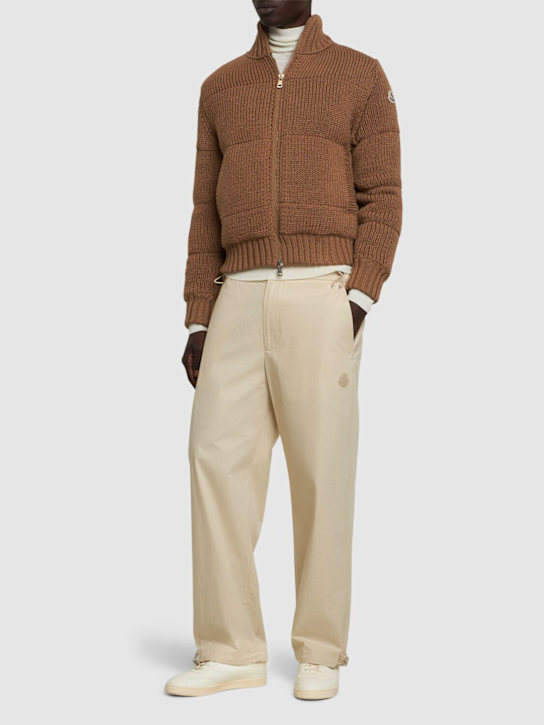LuisaViaRoma MonclerCardigan Con Zip In Misto Lana Vergine Tricot