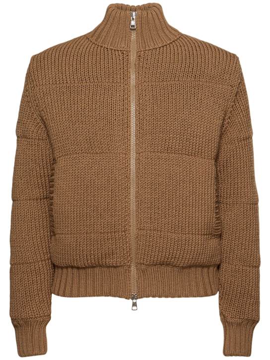 LuisaViaRoma MonclerCardigan con zip in misto lana vergine tricot