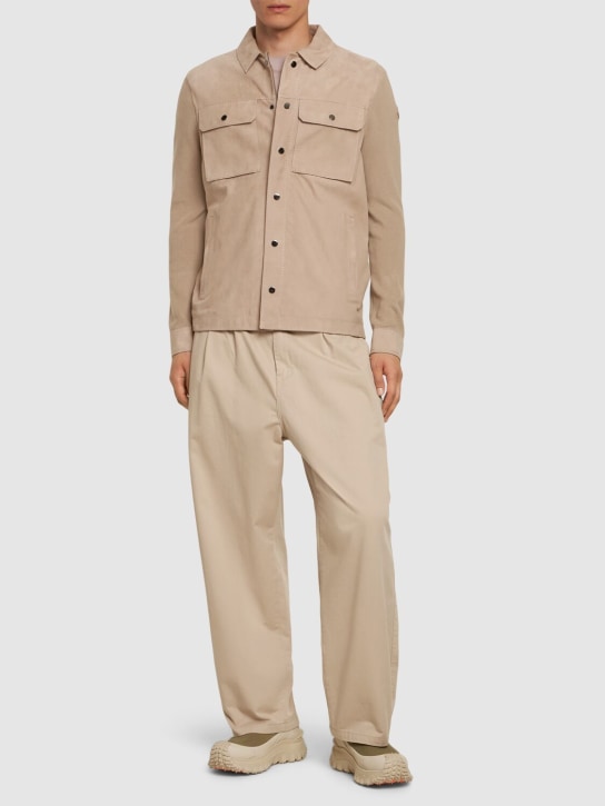 LuisaViaRoma MonclerGiacca Cardigan In Maglia Di Cotone E Camoscio