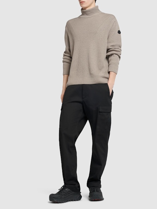 LuisaViaRoma MonclerMaglia Collo Alto In Cotone Con Logo