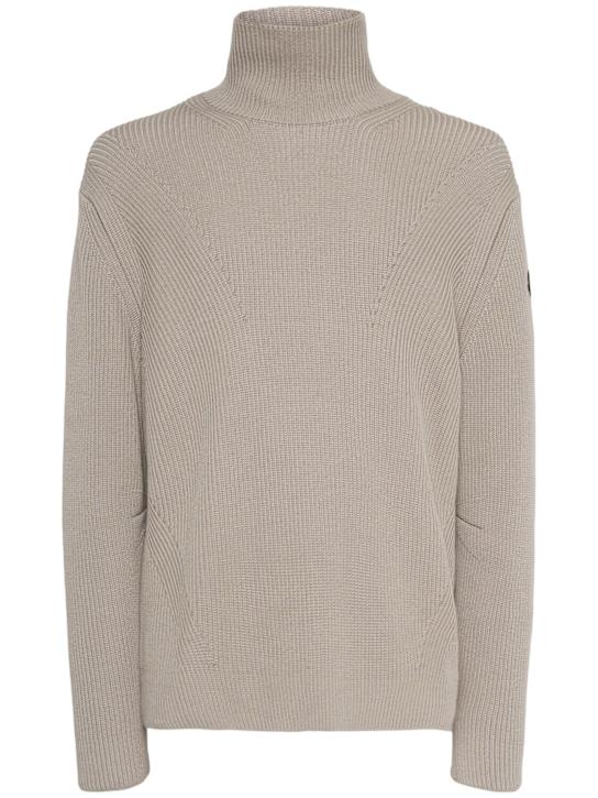 LuisaViaRoma MonclerMaglia collo alto in cotone con logo