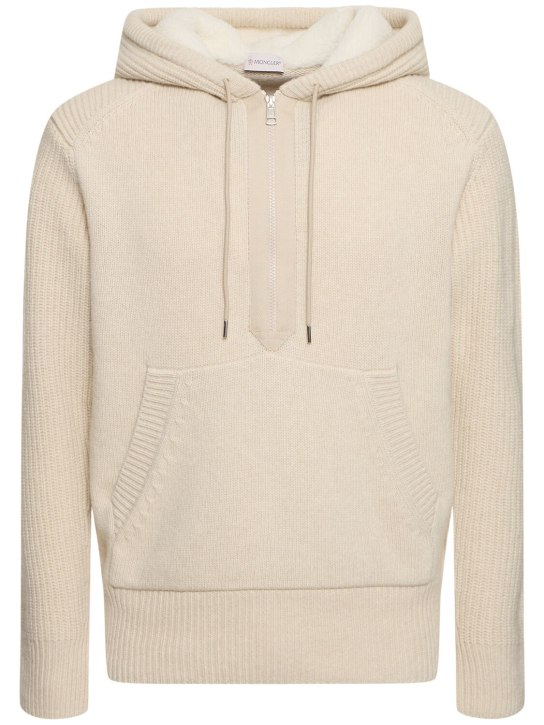 LuisaViaRoma MonclerMaglia in lana vergine e cashmere / cappuccio