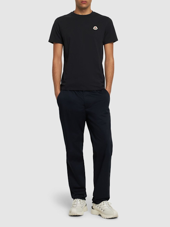 LuisaViaRoma MonclerPack Of 3 Logo Patch Cotton T-shirts