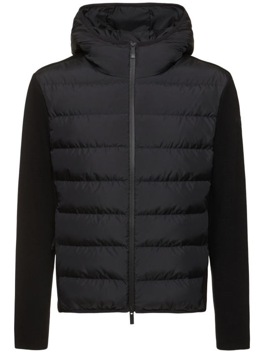 LuisaViaRoma MonclerPiumino cardigan in maglia di misto lana