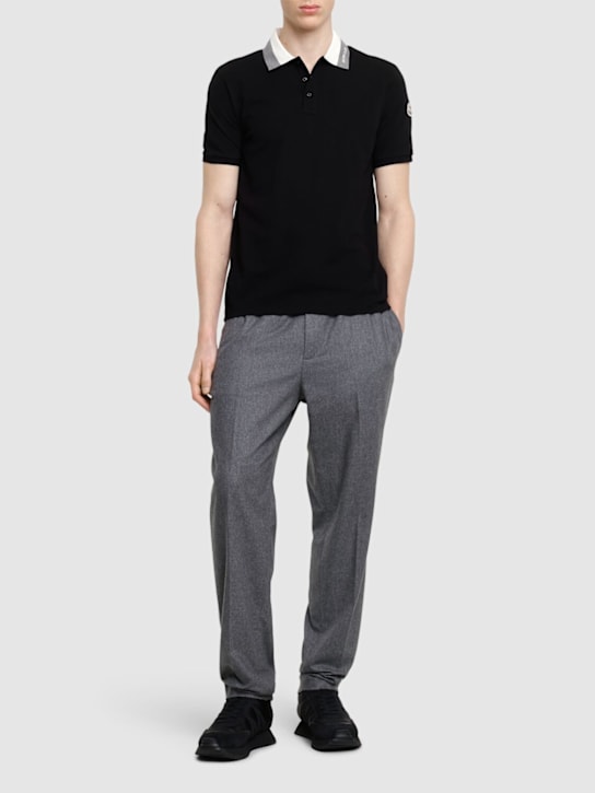 LuisaViaRoma MonclerPolo In Cotone Con Logo Ricamato