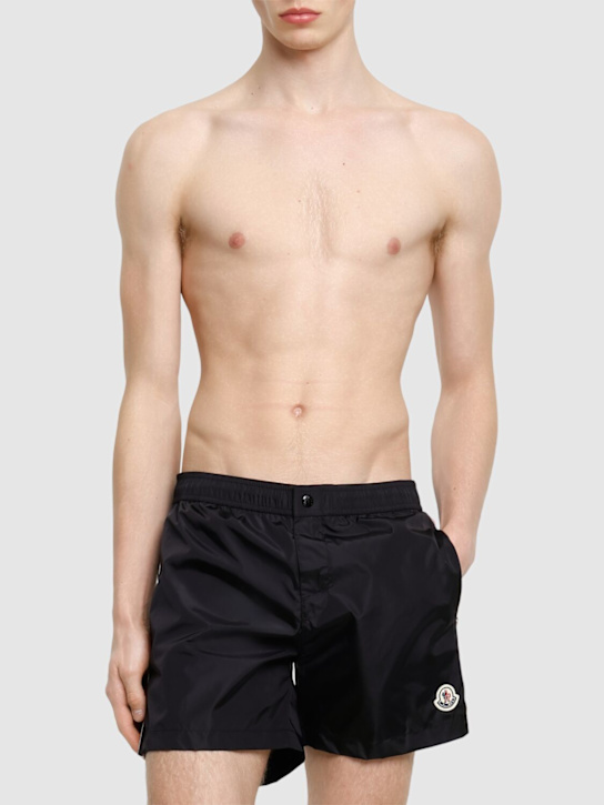 LuisaViaRoma MonclerShorts Mare In Nylon Con Profili Tricolore