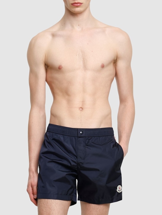 LuisaViaRoma MonclerShorts Mare In Nylon Con Profili Tricolore