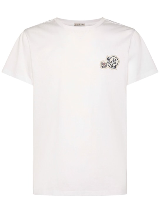 LuisaViaRoma MonclerT-shirt in cotone con logo doppio