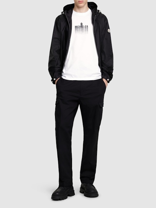 LuisaViaRoma MonclerT-shirt In Cotone Con Logo Effetto Scolorito