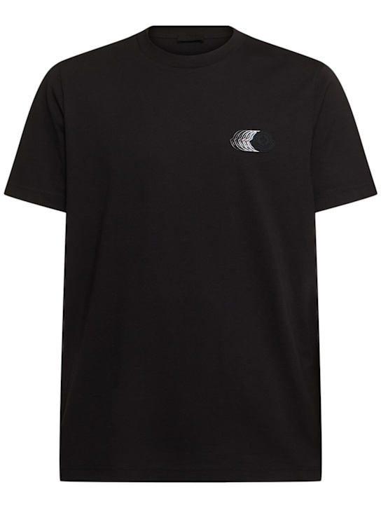 LuisaViaRoma MonclerT-shirt in cotone con logo effetto scolorito