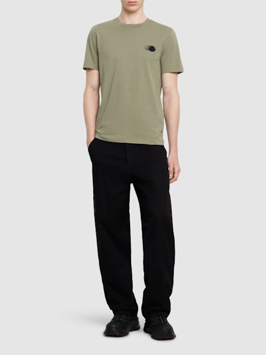 LuisaViaRoma MonclerT-shirt In Cotone Con Logo Effetto Scolorito
