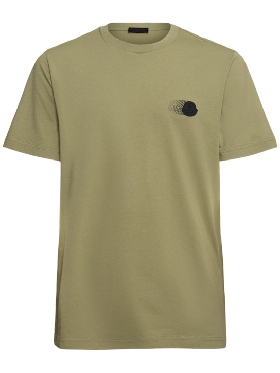 LuisaViaRoma MonclerT-shirt in cotone con logo effetto scolorito