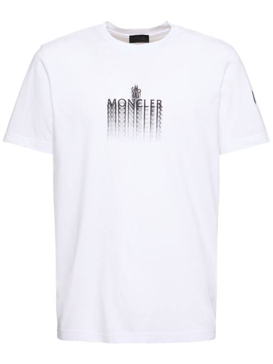 LuisaViaRoma MonclerT-shirt in cotone con logo effetto scolorito
