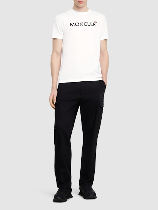 LuisaViaRoma MonclerT-shirt In Cotone Con Logo Floccato