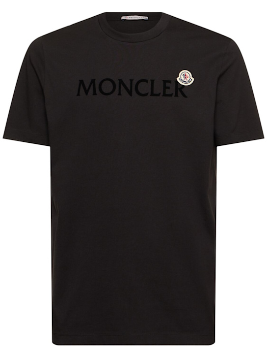 LuisaViaRoma MonclerT-shirt in cotone con logo floccato
