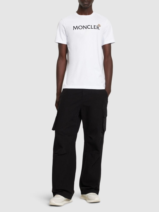 LuisaViaRoma MonclerT-shirt In Cotone Con Logo Floccato