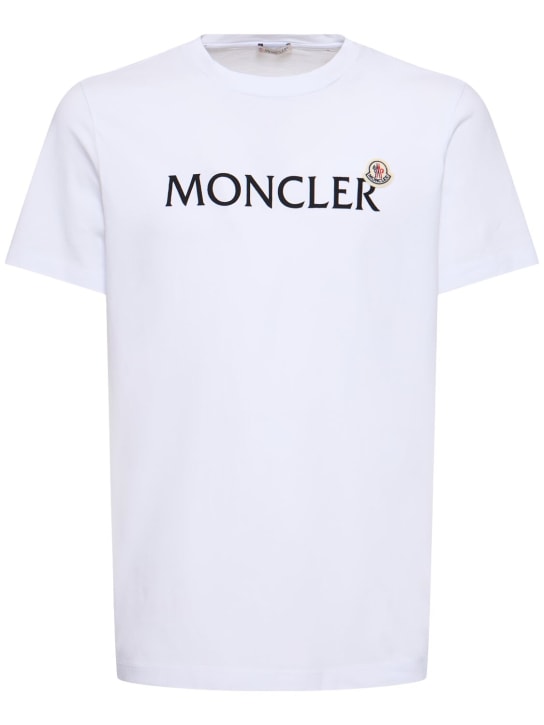 LuisaViaRoma MonclerT-shirt in cotone con logo floccato