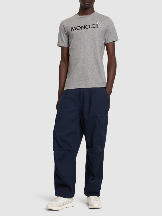 LuisaViaRoma MonclerT-shirt In Cotone Con Logo Floccato