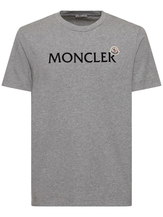 LuisaViaRoma MonclerT-shirt in cotone con logo floccato