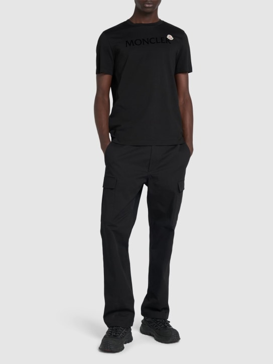 LuisaViaRoma MonclerT-shirt In Cotone Con Logo Floccato