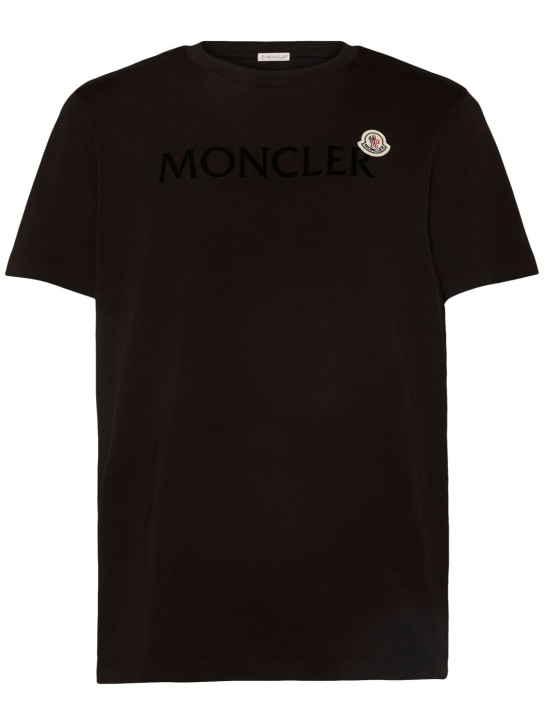 LuisaViaRoma MonclerT-shirt in cotone con logo floccato