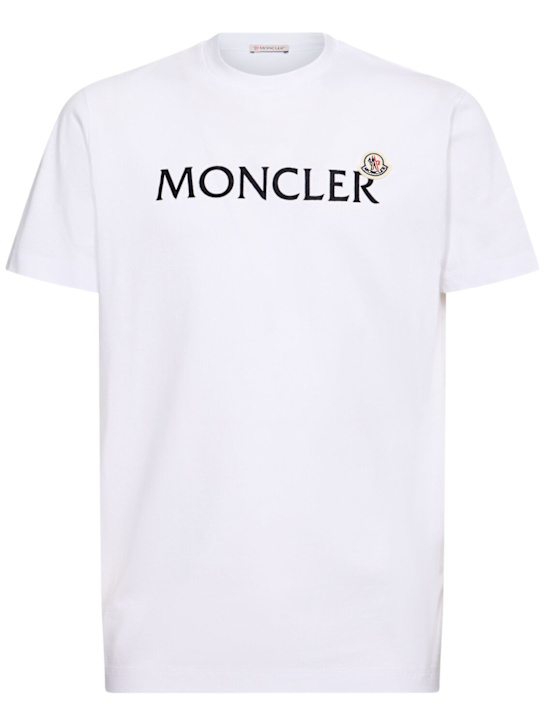 LuisaViaRoma MonclerT-shirt in cotone con logo floccato