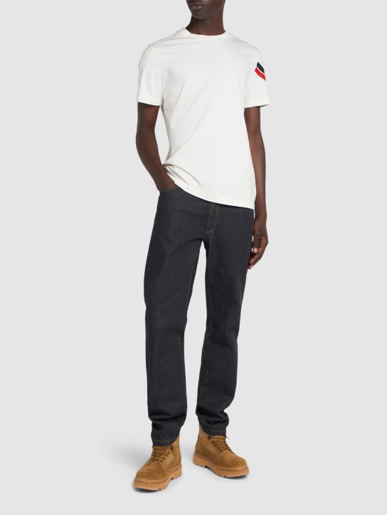 LuisaViaRoma MonclerT-shirt In Cotone Con Stampa Tricolore