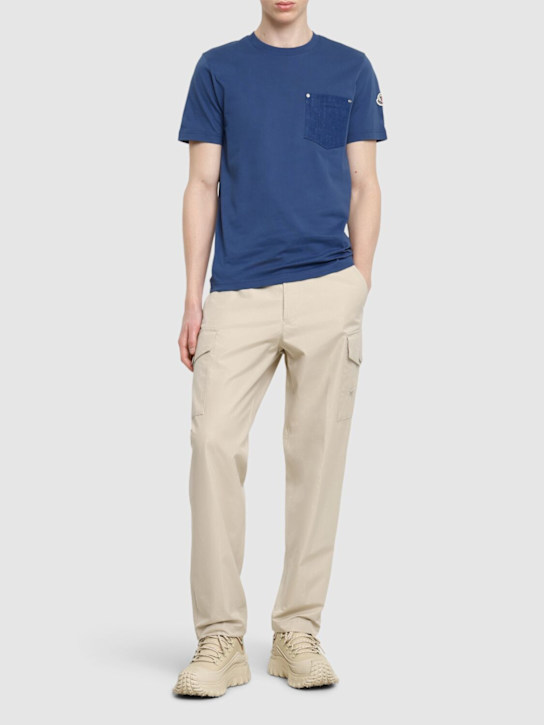 LuisaViaRoma MonclerT-shirt In Denim Di Cotone Con Taschino