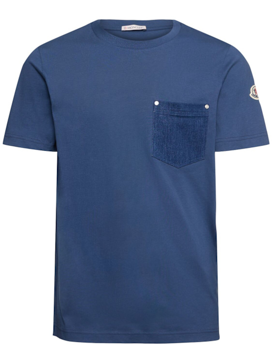 LuisaViaRoma MonclerT-shirt in denim di cotone con taschino