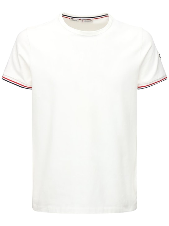 LuisaViaRoma MonclerT-shirt in jersey di cotone stretch