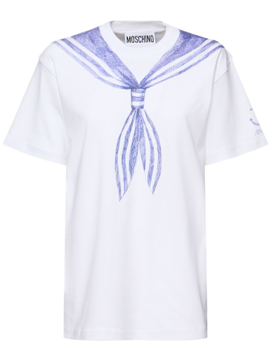 LuisaViaRoma MoschinoT-shirt in jersey di cotone stampato