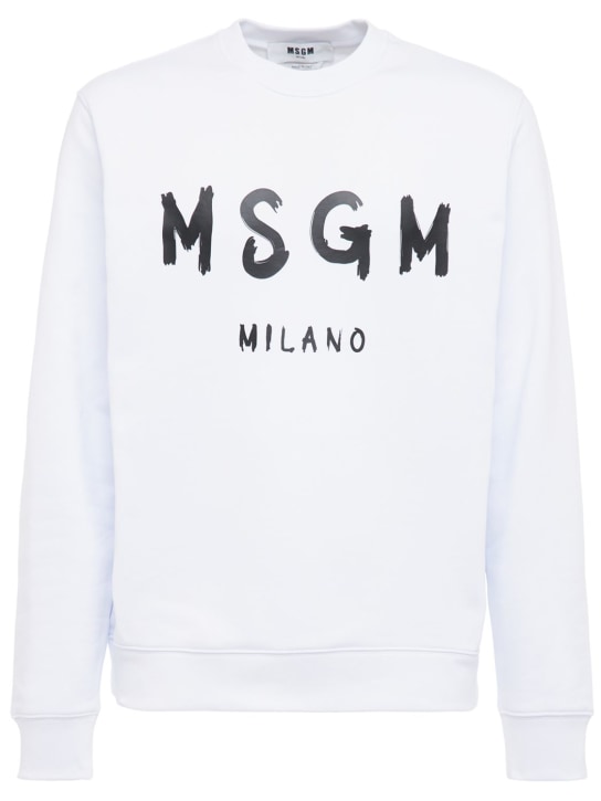 LuisaViaRoma MSGMFelpa in cotone spazzolato con logo stampato
