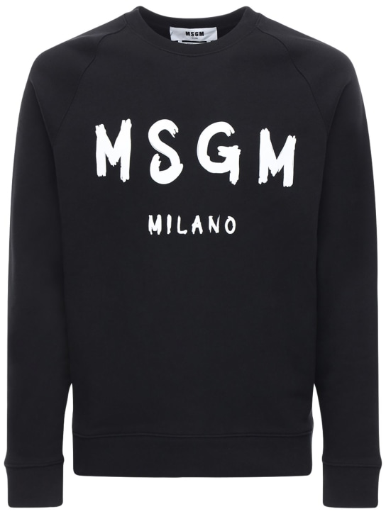 LuisaViaRoma MSGMFelpa in cotone spazzolato con logo stampato