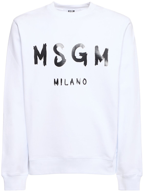 LuisaViaRoma MSGMFelpa in jersey di cotone con logo