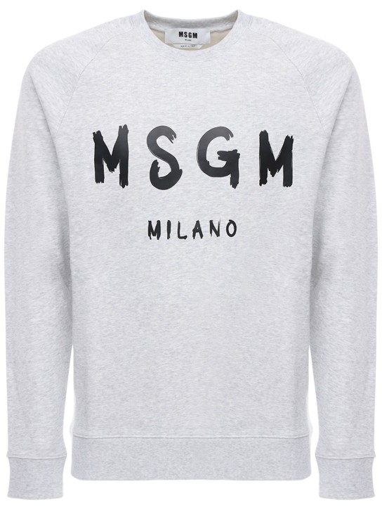 LuisaViaRoma MSGMFelpa in jersey di cotone con logo