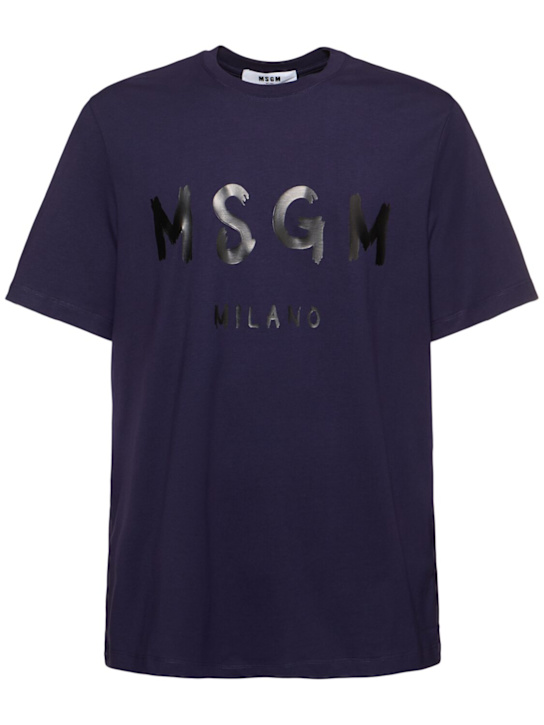 LuisaViaRoma MSGMT-shirt in jersey di cotone con logo
