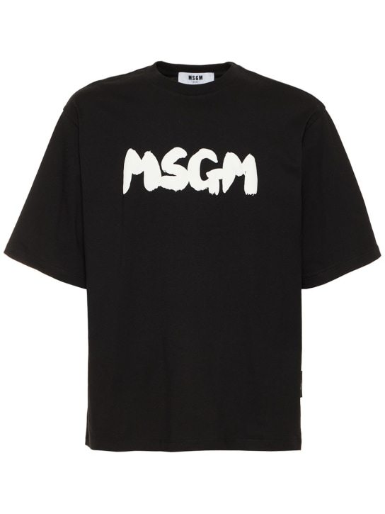 LuisaViaRoma MSGMT-shirt in jersey di cotone con logo