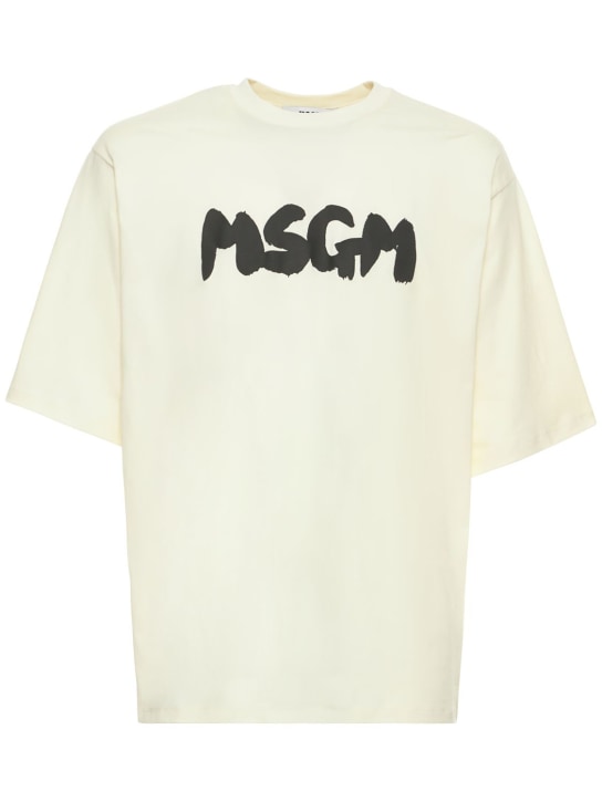 LuisaViaRoma MSGMT-shirt in jersey di cotone con logo