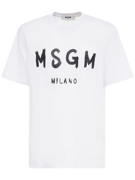 LuisaViaRoma MSGMT-shirt in jersey di cotone con logo stampato