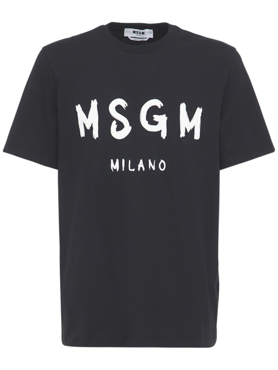 LuisaViaRoma MSGMT-shirt in jersey di cotone con logo stampato