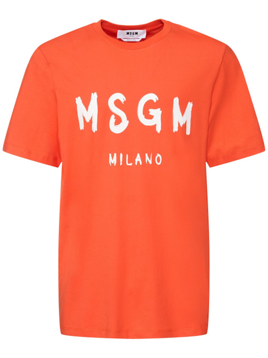 LuisaViaRoma MSGMT-shirt in jersey di cotone con logo